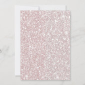 Wit Roze Glitter Gouden Eenhoorn Verjaardagsfeest Kaart (Achterkant)