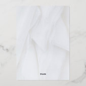 Wit/Roze Goud Folie Tafel Nr. 1 Folie Uitnodiging (Achterkant)