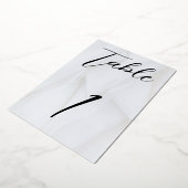 Wit/Roze Goud Folie Tafel Nr. 1 Folie Uitnodiging (Gedraaid)