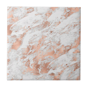 Wit & Roze Goud Marmer 3 Tegeltje