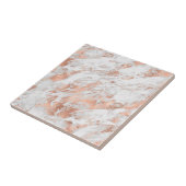 Wit & Roze Goud Marmer 3 Tegeltje (Zijkant)