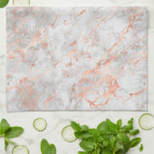 Wit & Roze Goud Marmer 4 Theedoek (Gevouwen)