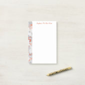 Wit & Roze Goud Marmer, Naam of Titel Post-it® Notes (Op bureau)