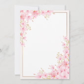 Wit Roze Goud Moderne Florale Minimalistische Brui Kaart (Achterkant)