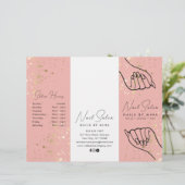 Wit & Roze Goud Specks Nail Salon Brochure (Staand voorkant)