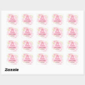 Wit Roze Gouden Bloemen Roos Lippenbalsem Scrub La Vierkante Sticker (Vel)