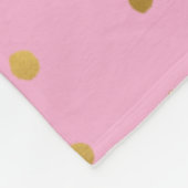 Wit Roze Gouden Stippen Hart Verjaardag Fleece Deken (Hoek)