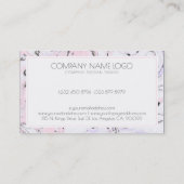 Wit & Roze & Grijs Moderne Marmeren Swirls Visitekaartje (Achterkant)
