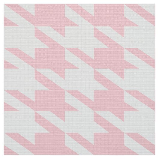 Wit & Roze Houndstooth Naadloos Patroon Stof (Swatch)