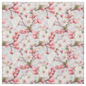 Wit & Roze Kersenbloesem Watercolor Stof (Swatch)