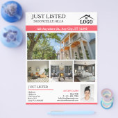 Wit & Roze Net Te Koop Vastgoed Flyer (Enkel)