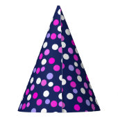 Wit Roze Paarse Blauwe Cirkelenballen Papier Pet P Feesthoedjes (Achterkant)
