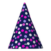 Wit Roze Paarse Blauwe Cirkelenballen Papier Pet P Feesthoedjes (Rechts)