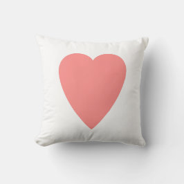 Wit & Roze Pastel Hartvorm Design Kussen