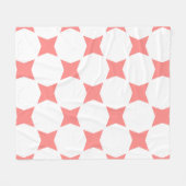 Wit & Roze Pastel Ster Patroon Design Fleece Deken (Voorkant (Horizontaal))