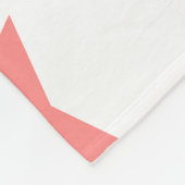 Wit & Roze Pastel Ster Patroon Design Fleece Deken (Hoek)