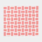 Wit & Roze Pastel Weefsel Design Fleece Deken (Voorkant (Horizontaal))