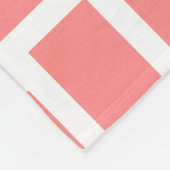 Wit & Roze Pastel Weefsel Design Fleece Deken (Hoek)