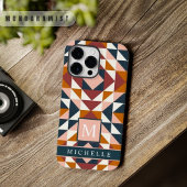 wit roze rood Sinaasappel geometrisch Case-Mate iPhone Case