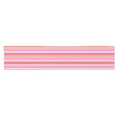 Wit Roze Rood Verticaal Strepen Design   Korte Tafelloper (Horizontaal)