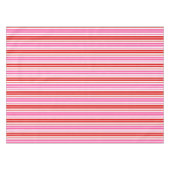 Wit Roze Rood Verticaal Strepen Design   Tafelkleed (Voorkant (Horizontaal))