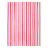 Wit Roze Rood Verticaal Strepen Design   Tafelkleed (Voorkant)