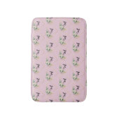  wit roze rozen gouden hart monogram badmat (Voorkant Verticaal)