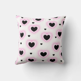Wit Roze Schattig Knus Modern Romantisch Chic Hart Kussen