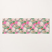  wit roze tijger - Floral schilderen Yogamat (Achterkant (horizontaal))