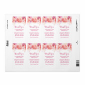 Wit Roze Waterverf Bloemen Trouwlabels Etiket (Full Sheet)