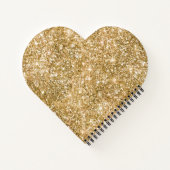 Wit Roze Waterverf Gouden Glam Leopard Glitter Notitieboek (Achterkant)