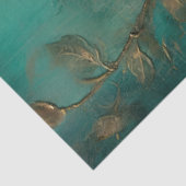  wit rozen gouden script smaragdgroen tissuepapier (Detail)