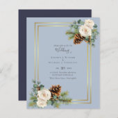 Wit rozen goudpuin blauw (Voorkant / Achterkant)