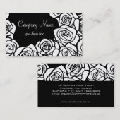  wit rozen Visitekaartje (Voorkant / Achterkant)