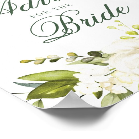 Wit rozenadvies voor het logo poster (Hoek)