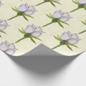 wit rozenpatroon cadeaupapier (Hoek)