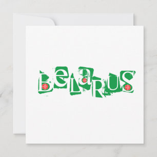 Wit-Rusland Беларусь Folk Вышиванка Plat Kaart