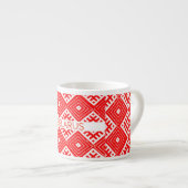 Wit-Rusland Беларусь Folk Pattern Espresso Mok Cup (Voorkant rechts)
