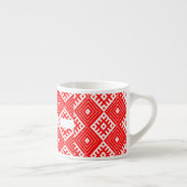Wit-Rusland Беларусь Folk Pattern Espresso Mok Cup (Rechts)
