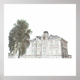 Wit-Rusland Беларусь Hrodna Grodno Architectuur Po Poster