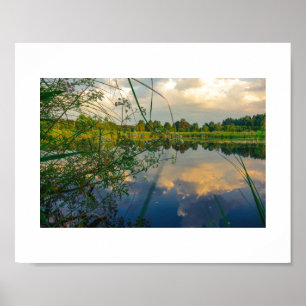 Wit-Rusland Беларусь Landschap Natuur Kanaal Poste Poster