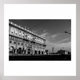 Wit-Rusland Беларусь Minsk Мінск Architectuur Post Poster