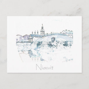 Wit-Rusland Беларусь Niasviž Nesvizh Kasteel Ansic Briefkaart