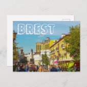 Wit-Rusland БсRust,,л op de architectuur van de ar Briefkaart (Voorkant / Achterkant)