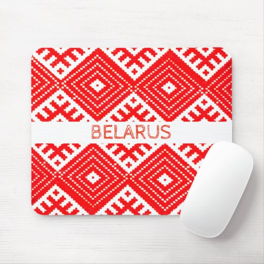 Wit-Rusland Б а р у Muismat Pattern Red (Met muis)
