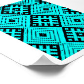 Wit-Rusland Б а р у Nationaal Folk Pattern Poster (Hoek)