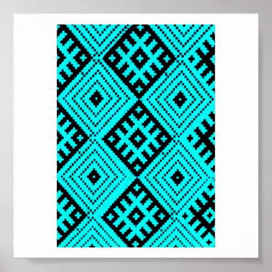 Wit-Rusland Б а р у Nationaal Folk Pattern Poster (Voorkant)