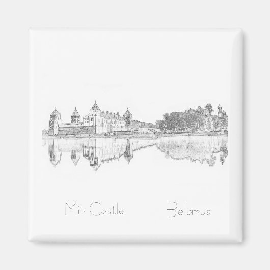 Wit-Rusland Б л р с Mir Castle Architecture Magnet (Voorkant)