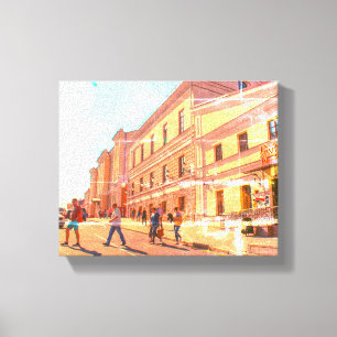 Wit-Rusland Б л р у Minsk Architectuur Cityscape Canvas Afdruk