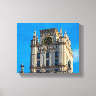 Wit-Rusland Б л р у Minsk Architectuur Lichaamslev Canvas Afdruk